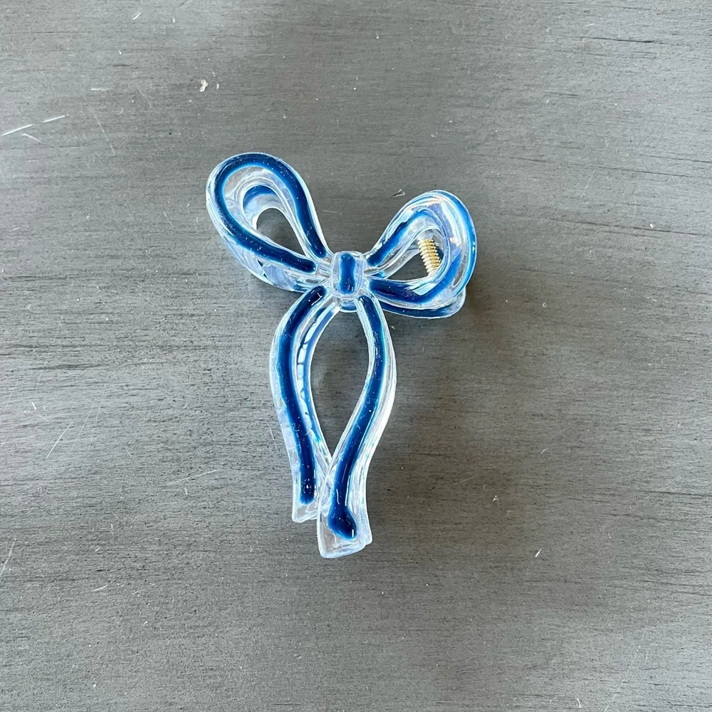Navy Blue & Clear Transparent Edge 4